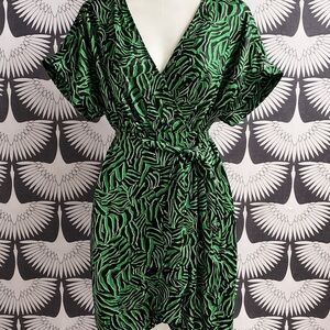 Michael Kors Zebra Print Wrap Dress